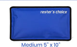 Rester's Choice Gel Cold & Hot Packs (2-Piece Set) Medium 5x10 in. Reusable Warm or Ice Packs for Injuries, Hip, Shoulder, Knee, Back Pain – Hot & Cold Compress for Swelling, Bruises, Surgery