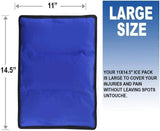Rester's Choice Ice Pack for Injuries reusable - (Standard Large: 11x14.5") for Hip, Shoulder, Knee, Back - Hot & Cold Compress for Swelling, Bruises, Surgery - Heat & Cold Therapy
